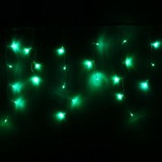 Гирлянда электрическая для дома занавес Бахрома 1,5*0,3/0,5м 48LED цвет зеленый (светлый провод) 8режимов арт.196-081