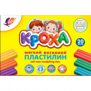 Пластилин 20 цветов 300гр ЛУЧ Кроха мягкий со стеком арт 31С 2063-08