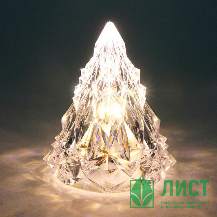 Сувенир с подсветкой LED "Ёлочка Кристальная" 08см свет.белый арт.700-0635