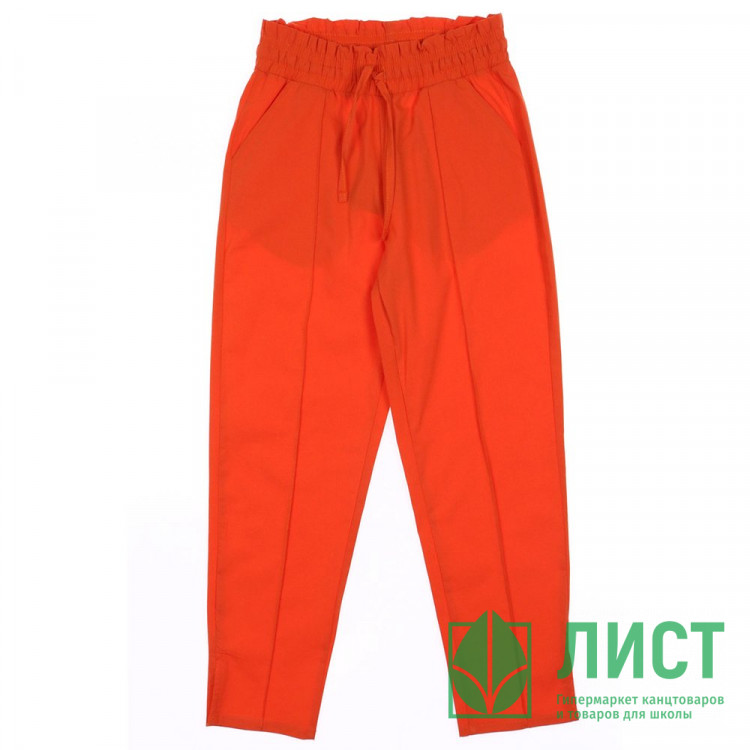 Брюки для девочки артикул DMB 2946 размерный ряд 34/134-44/164 цвет оранжевый