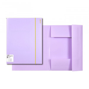 Папка на резинке А4 35мм пластик 0,45мм сиреневый deVENTE Пастель (Pastel) арт.3070803 (Ст.)