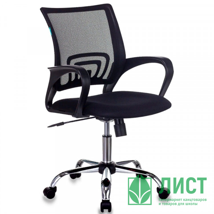 Кресло д/оператора хром/сетка Бюрократ черный/черный CH-695NSL