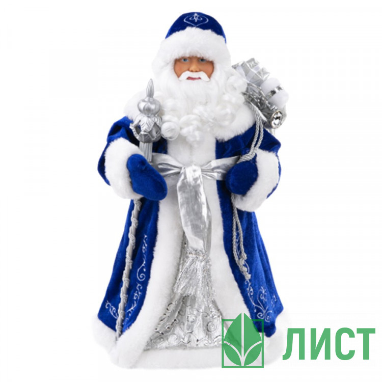 Игрушка декор. "Дед Мороз" 41,5см в синей шубке арт.94368