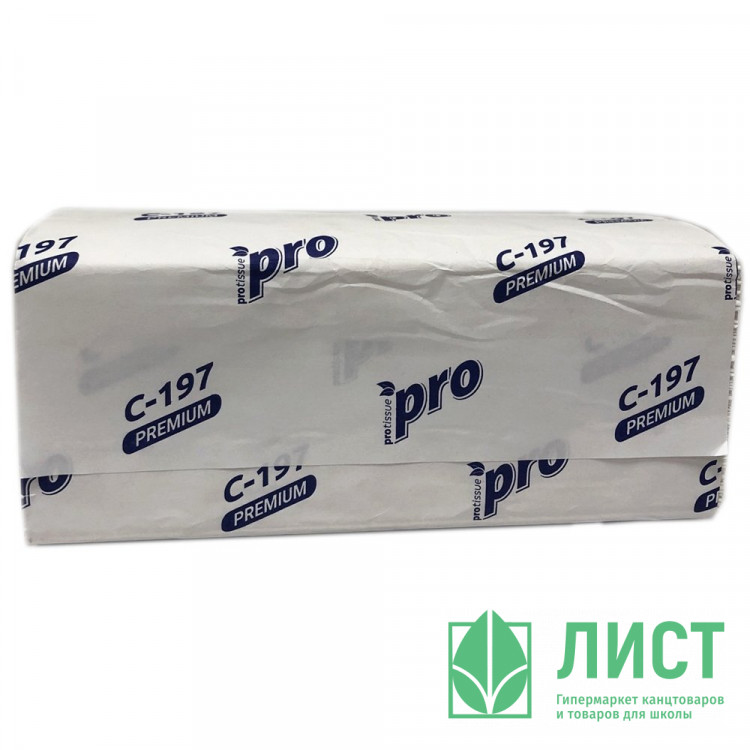 Полотенце бумажное V-сложение 2-слойные 200 листов (21*22) PRO арт.C197