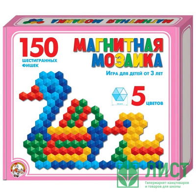 Игра &quot;Магнитная мозаика&quot; 150 элементов 5 цветов (ДК) арт 00960 Игра "Магнитная мозаика" 150 элементов 5 цветов (ДК) арт 00960