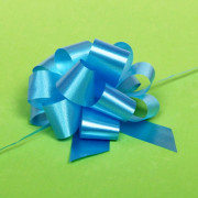 Бант упаковочный "Блеск" 3*11см синий арт.214-074