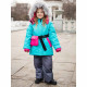 Комплект зимний для девочки (BATIK) арт.АЛИНА размерный ряд 32/128-36/140  цвет ярко-бирюзовый