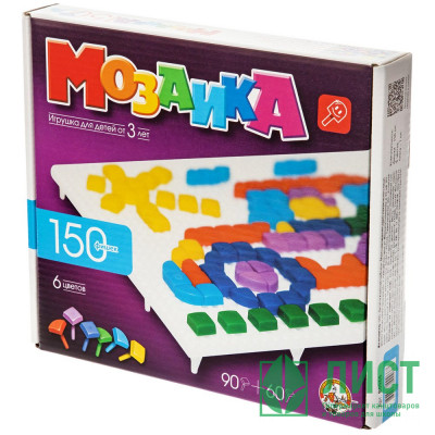 Игра МОЗАИКА 150 элементов + игровое поле, 6 цветов (ДК) арт 00966 Игра МОЗАИКА 150 элементов + игровое поле, 6 цветов (ДК) арт 00966