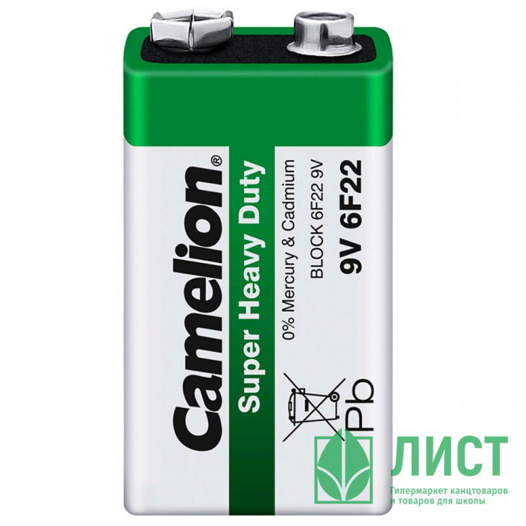 Батарейки крона Camelion 6F22 9V солевая BL1 (цена за упаковку)