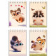 Блокнот А7 мягкая обложка на гребне 40 листов Prof-Press Милые животные-8 клетка арт.Б40-9332
