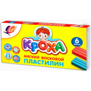 Пластилин 6 цветов 90 грамм ЛУЧ КРОХА мягкий со стеком арт 12С 863-08