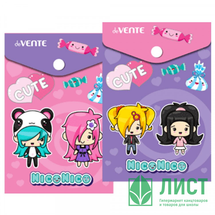Папка-конверт на кнопке А6 (deVENTE) 180мкм NicoNico:-) арт.3071230