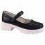 Туфли для девочки (TOM.MIKI) черные верх-искусственная кожа подкладка-натуральная кожа размерный ряд 33-38 артT-10695-D - 