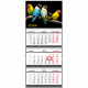 Календарь настенный 3-бл 2024 295*710мм "Разноцветные попугаи" на 3 гребях Attomex арт.2133324