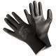Перчатки "Для точных работ", полиэстер, полиуретановое покрытие, в индивидуальной упаковке, 9(L), чёрные, Fiberon, PSV036P