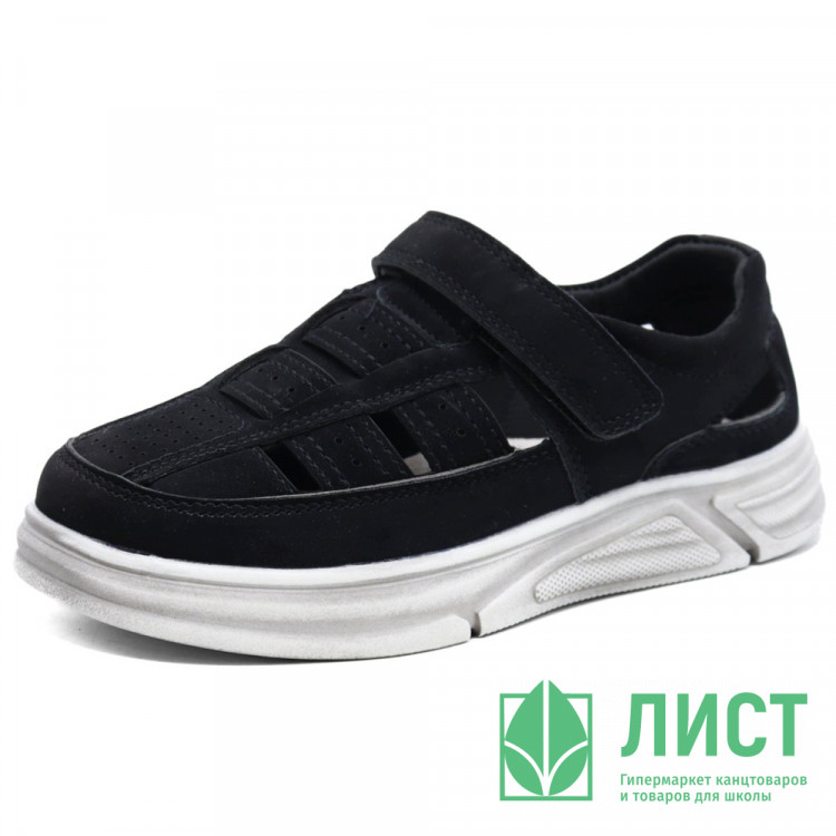 Полуботинки для мальчика (Мышонок) черные верх-искусственный нубук подкладка-искусственная кожа размерный ряд 30-37 арт.jwg-T761-3AA