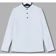 Рубашка трикотажная для мальчика (Делорас) длинный рукав цвет белый с синим арт.71630Z размер 34/134-46/170