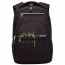 Рюкзак для мальчиков (Grizzly) арт.RU-431-2/1 черный-салатовый 31х43х20 см - 
