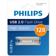Флеш диск 128GB PHILIPS IRON, USB 2.0, серебристый