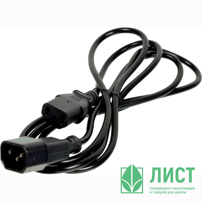 Кабель-удлинитель питания NINGBO AN23-1008, IEC C13 - IEC C14, 1.8м, черный