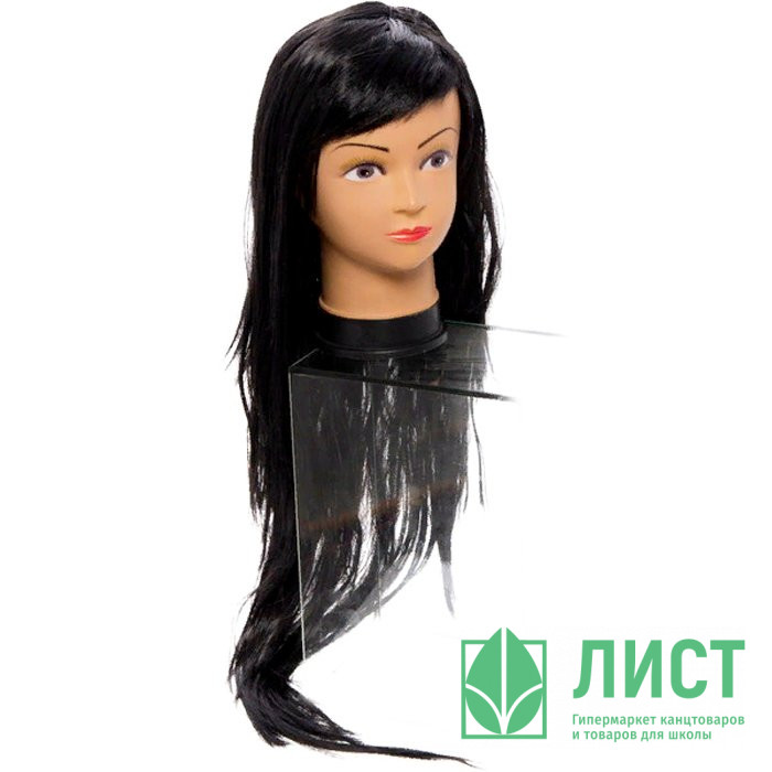 Парик новогодний "Красотка" прямые локоны 90см черный арт.772-041