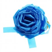 Бант-роза упаковочный 85мм голубой арт.831636