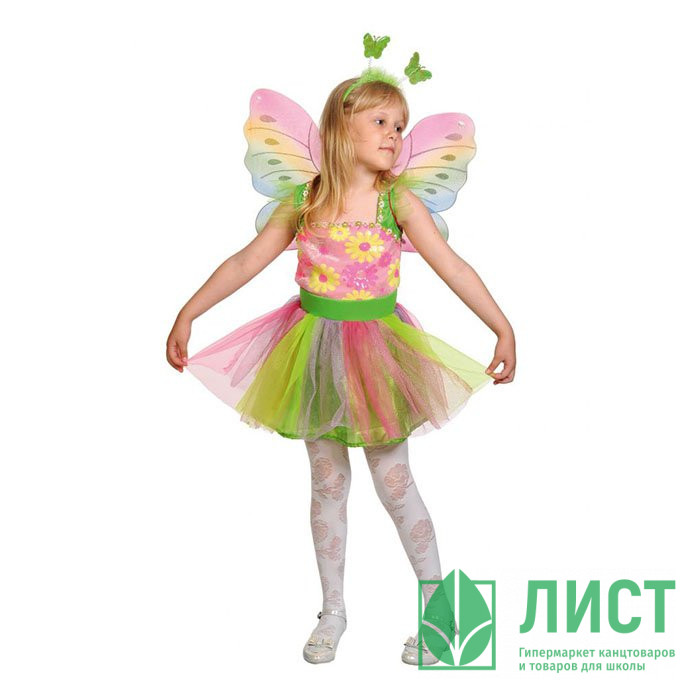 Костюм Д (НАСЕКОМОЕ) Бабочка (платье,крылья,ободок) р.28/110-32-34/134 ткань арт.5003