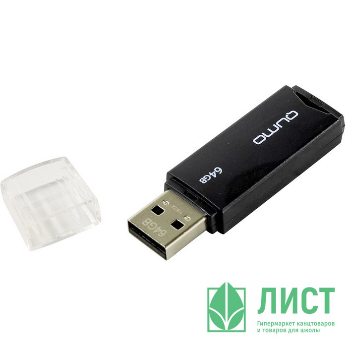 Флеш диск 64GB USB 2.0 Tropic QM64GUD-TRP черный