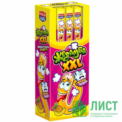 Жевательная конфета Жевамба XXL тутти-фрутти с кислой пудрой 15гр (Ст.30) Жевательная конфета Жевамба XXL тутти-фрутти с кислой пудрой 15гр (Ст.30)