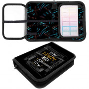 Пенал 1 отделение с 2 откидными планками (Оникс) ПКТ 09-20-1 Un limited Maxi 200х140х40мм ткань