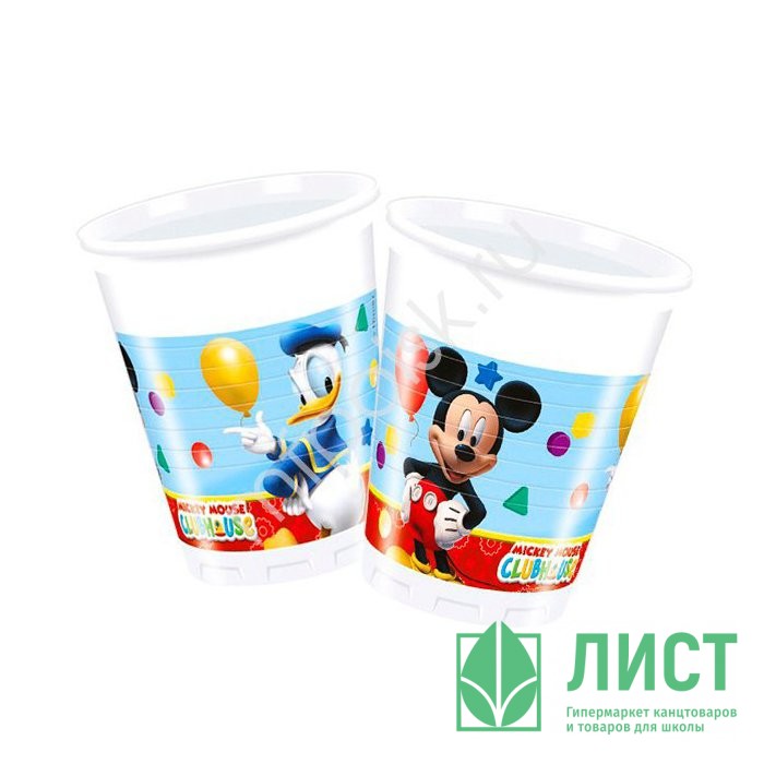 Стаканы пластиковые "Микки Маус" 8шт/наб. 200мл арт.4815090