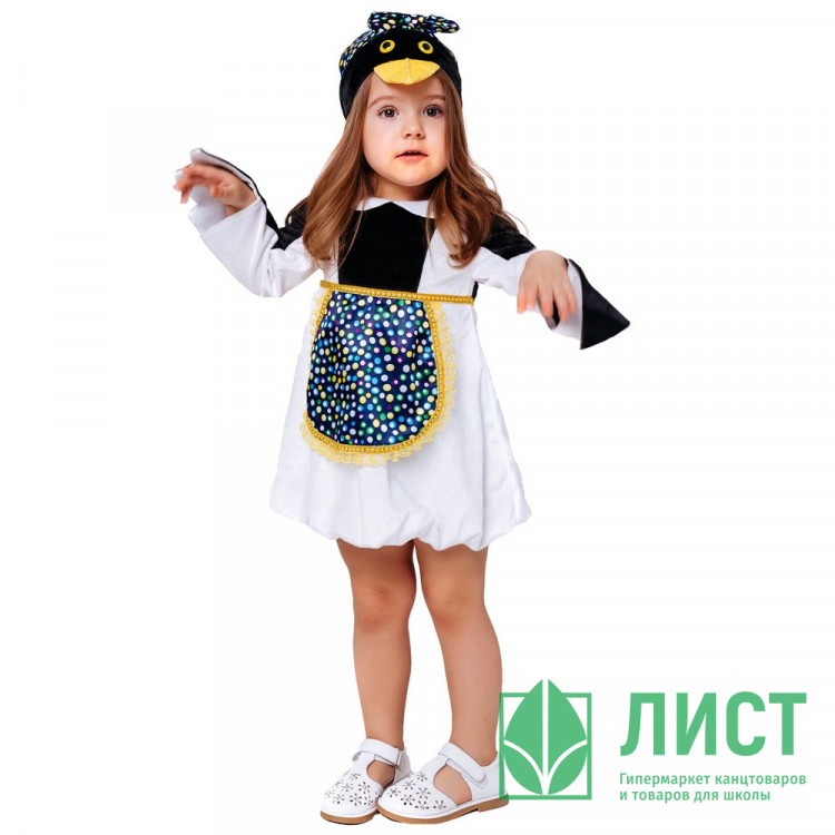 Костюм для девочки Сорока-Белобока (платье,маска) р.26/104 плюш арт.932 к-18-26