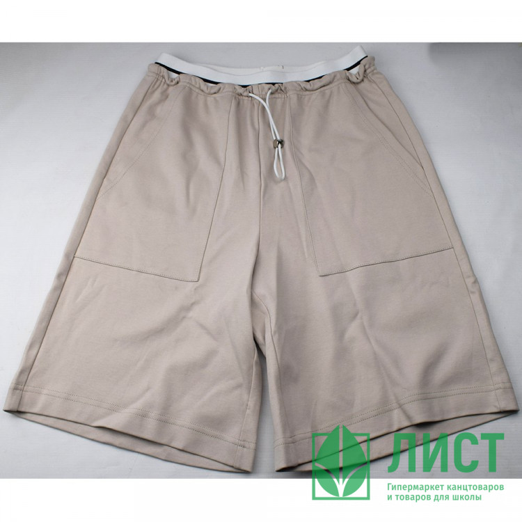 Шорты для девочки арт Deloras 22641 размер 34/134-44/164 цвет серо-бежевый