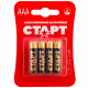 Батарейки Старт LR03 (ААА) алкалиновые BL4 (цена за упаковку)