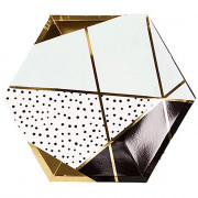 Тарелки бумажные Мятная Роскошь 6шт/наб. D-23см арт.1502-4340