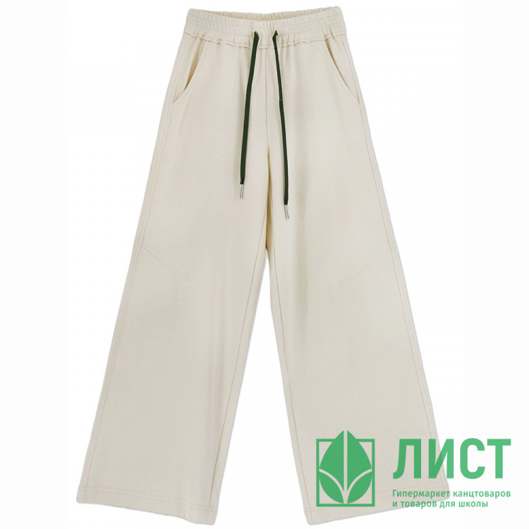 Брюки для девочки артикул Deloras 22178  размер 34/134-44/164 цвет светло-бежевый