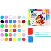 Пластилин супер легкий для лепки 36 цветов (Mazari) 3 стека арт.M-4199-36