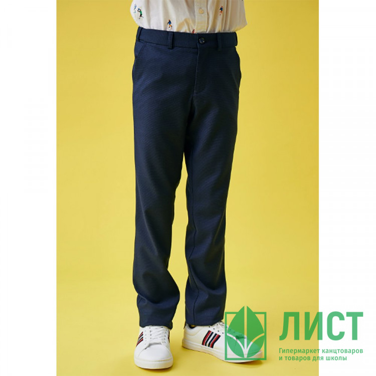 Брюки для мальчика (Bremer) Генри зауженный силуэт размер 32/140-44/176 цвет синий