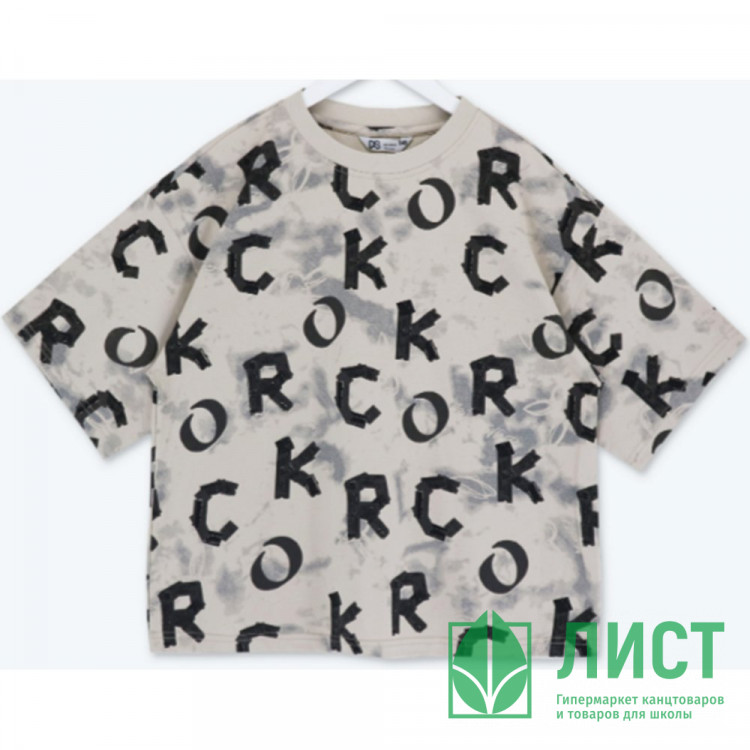 Футболка для мальчика арт.DELORAS 55511 размер 34/134-44/164 цвет серо-бежевый