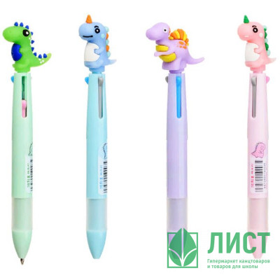 Ручка многоцветная 3-цветная (MC Basir) Динозаврик арт.HLL-013B Ручка многоцветная 3-цветная (MC Basir) Динозаврик арт.HLL-013B