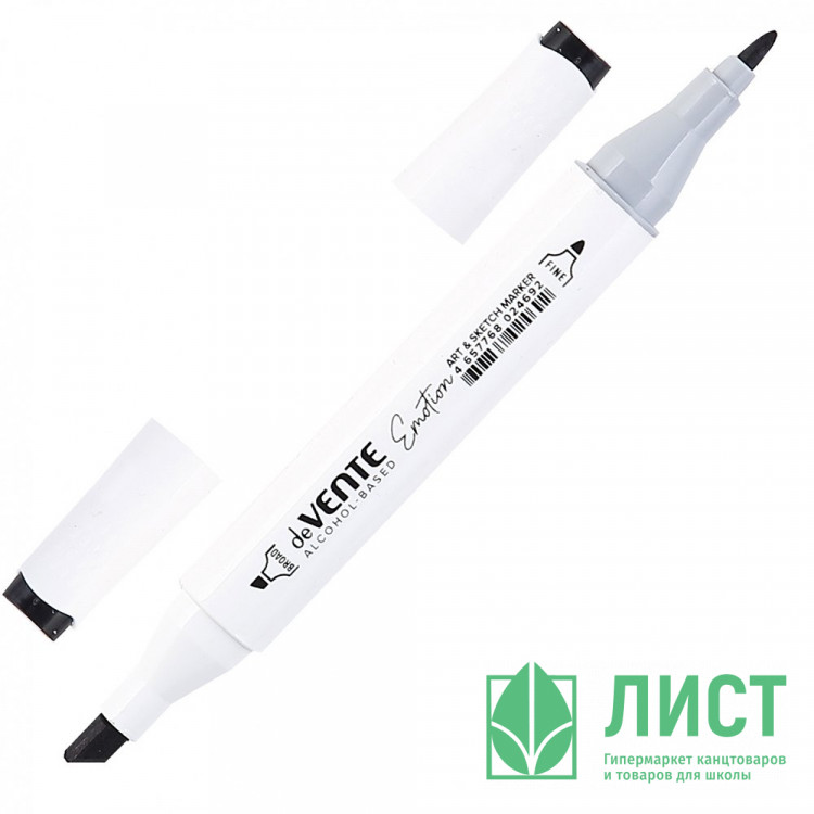 Маркер для скетчинга двустороний (deVENTE) Emotion черный пластиковая упаковка арт.5044200