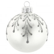 Шар стекло 6,5см "Заснежанная ветвь 1" арт.КР-65-194148/1