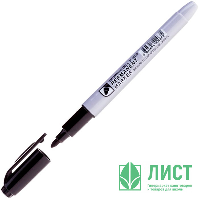 Маркер перманентный Crown MULTI MARKER  круглый 2мм черный арт.Р-505 (Ст.12)