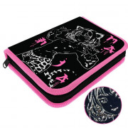 Пенал 1 отделение с 2 откидными планками (Оникс) ПКТ 09-22-19 Аниме Style Maxi 3D лак 200х140х40мм