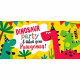 Открытка-конверт "Dinosaur party в твой день Рождения!" блёстки арт.90-3518-Т