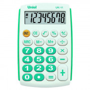 Калькулятор карманный 08разрядов UNIEL 97*62*11 бирюзовый (UK-11 B) (Ст.1)