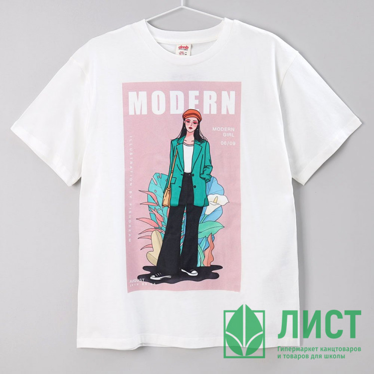 Футболка для девочки арт. DMB 53210 размер 34/134-44/164  цвет пыльная роза