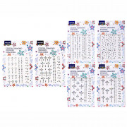 Наклейки-стразы пластиковые (Mazari) 11*18 см 6 дизайнов арт.M-20760