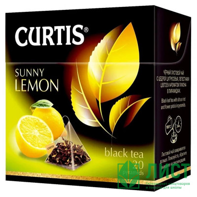 Чай Curtis 20пак. Sunny Lemon чёрный с ароматом лимона пирамидки (Ст.12) Чай Curtis 20пак. Sunny Lemon чёрный с ароматом лимона пирамидки (Ст.12)