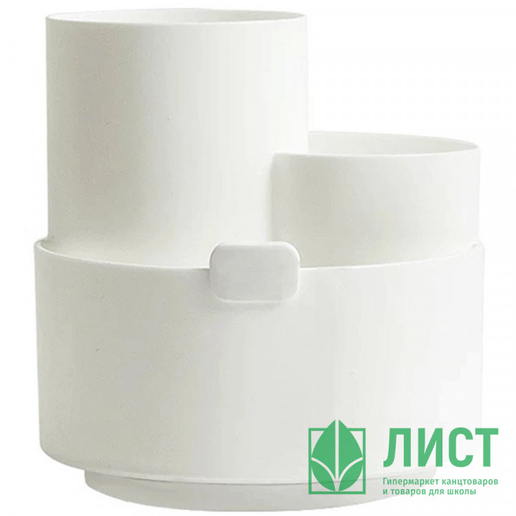 Органайзер настольный пластикиковый вращающийся (deVENTE)  Orbit 12x12,5x12 см цвет белый арт.4102200